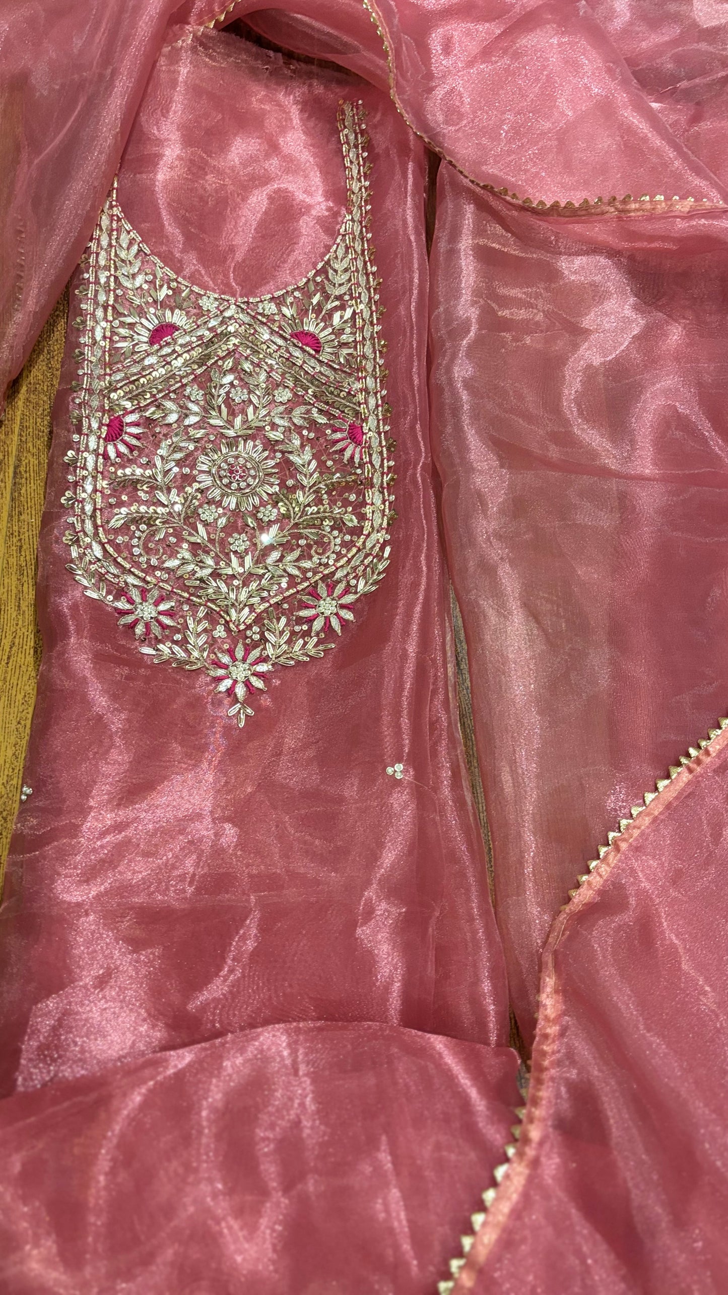 Handwork tissue organza suits