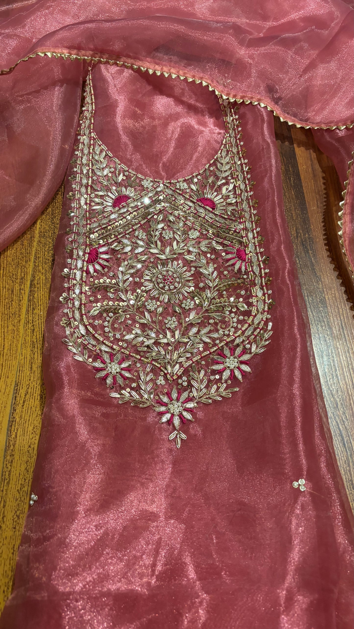 Handwork tissue organza suits
