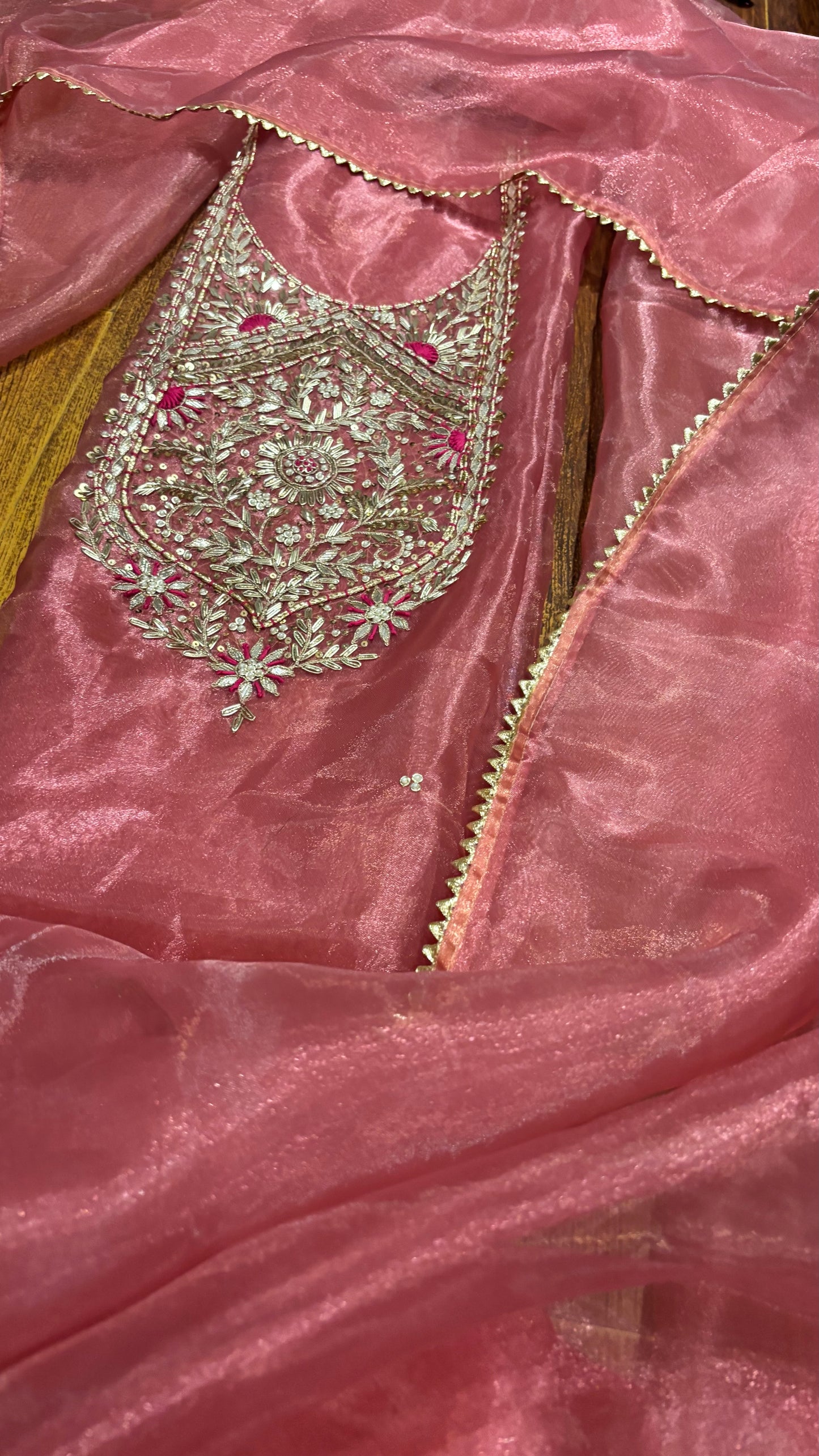 Handwork tissue organza suits
