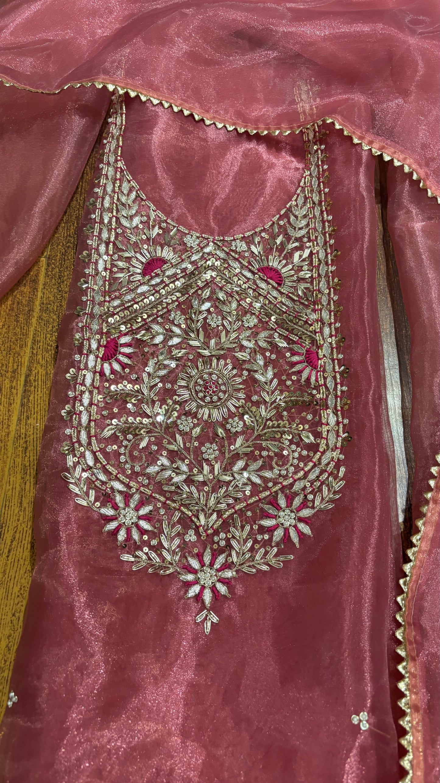 Handwork tissue organza suits