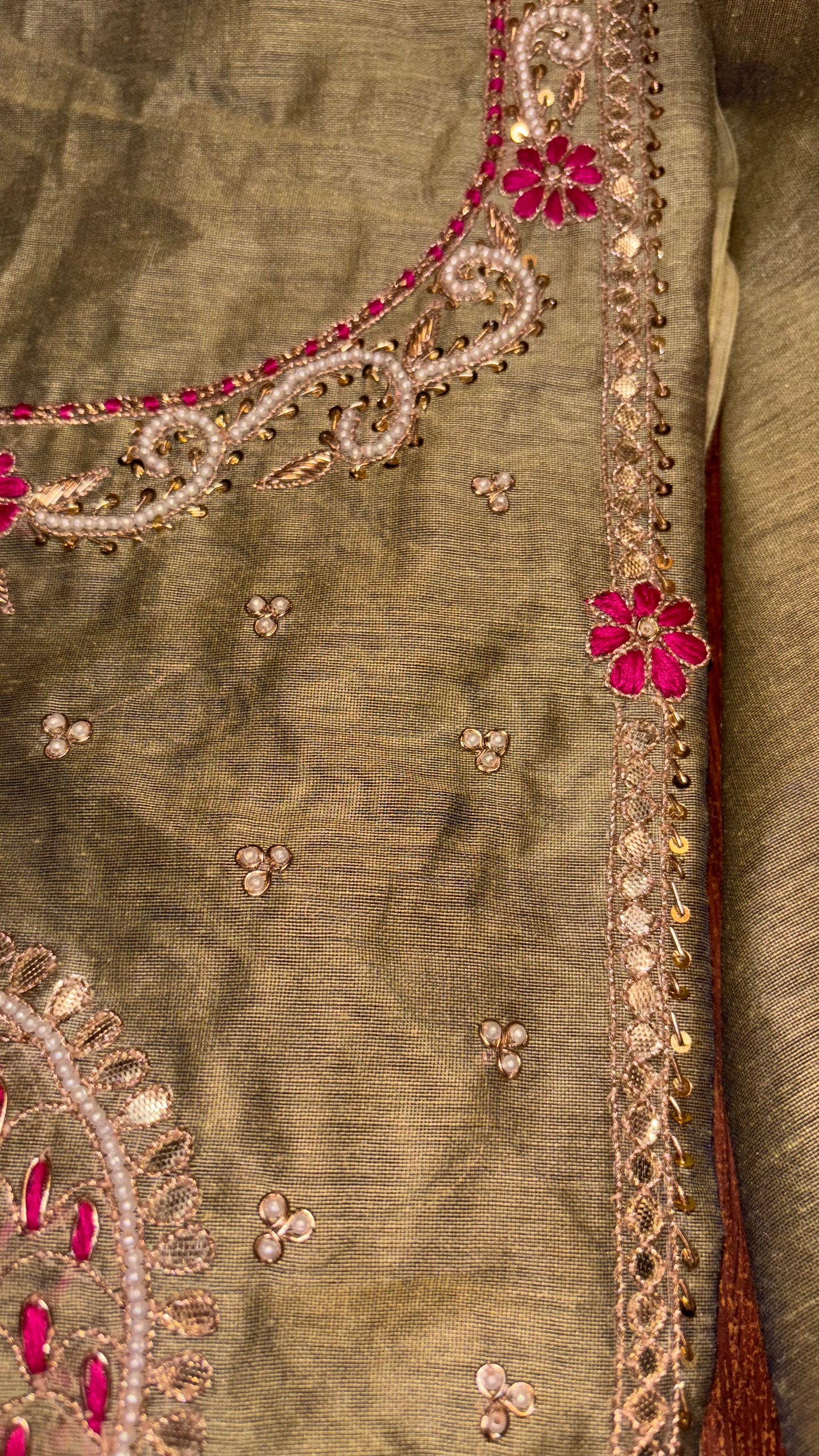 Handwork Chanderi suits