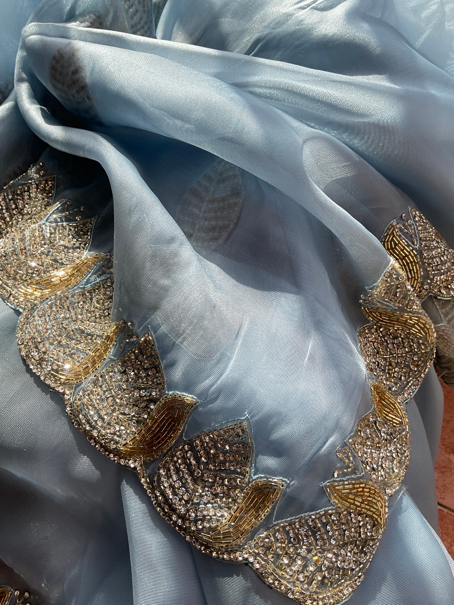 Organza handwork saree’s