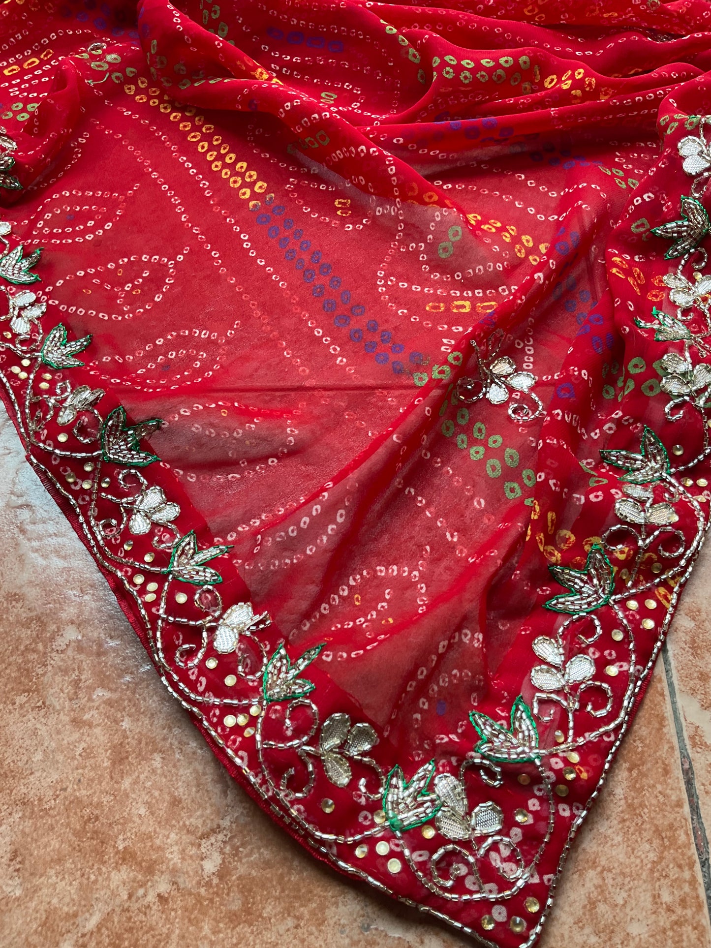 Designer georgette bandhez sarees