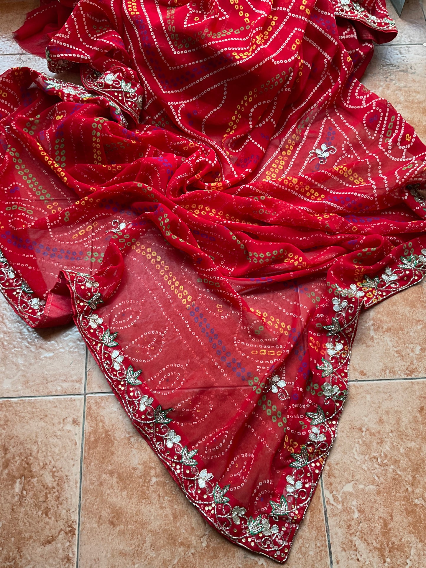 Designer georgette bandhez sarees