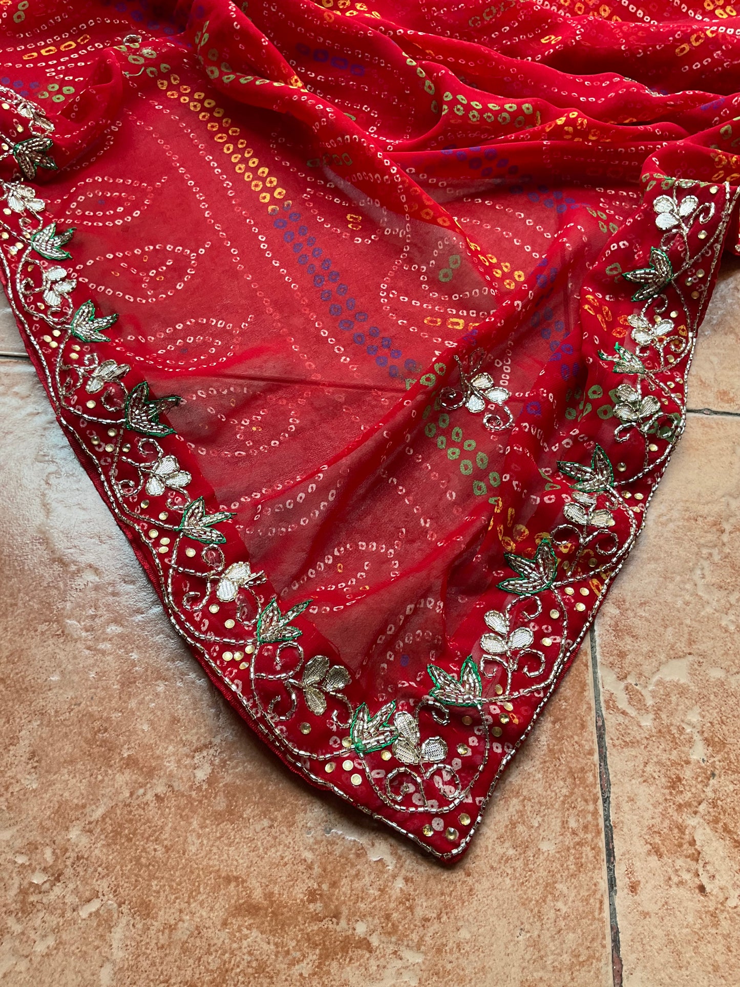 Designer georgette bandhez sarees