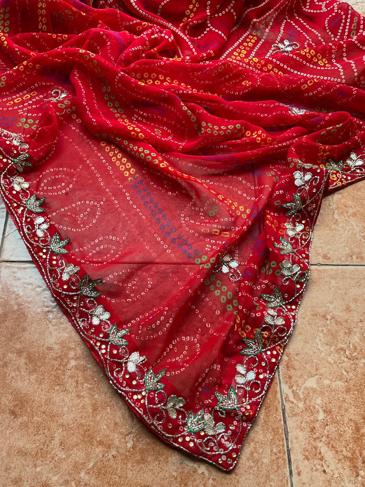 Designer georgette bandhez sarees