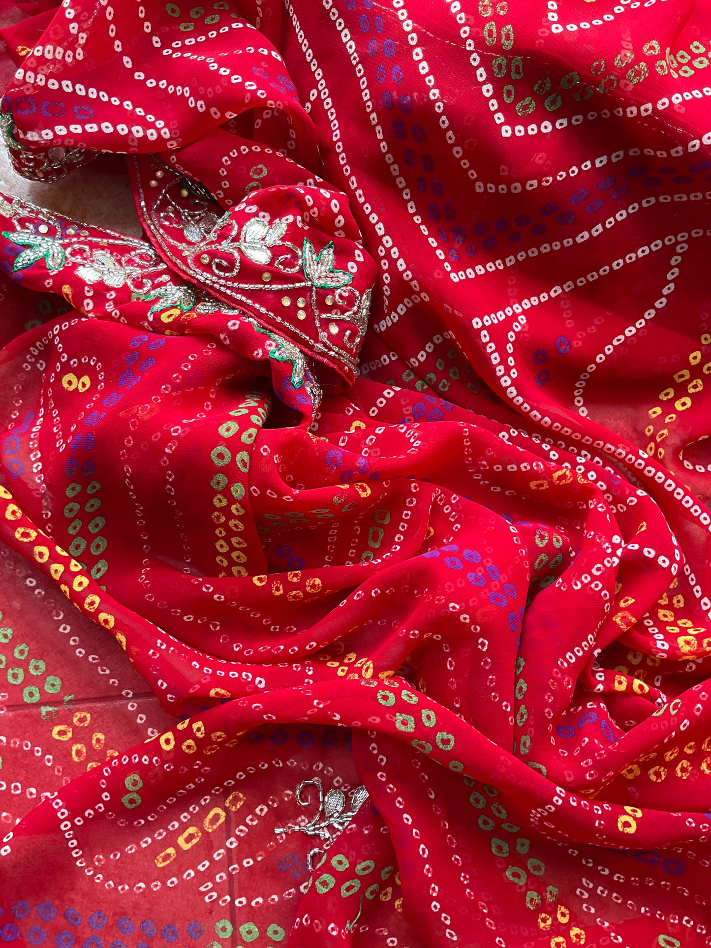 Designer georgette bandhez sarees