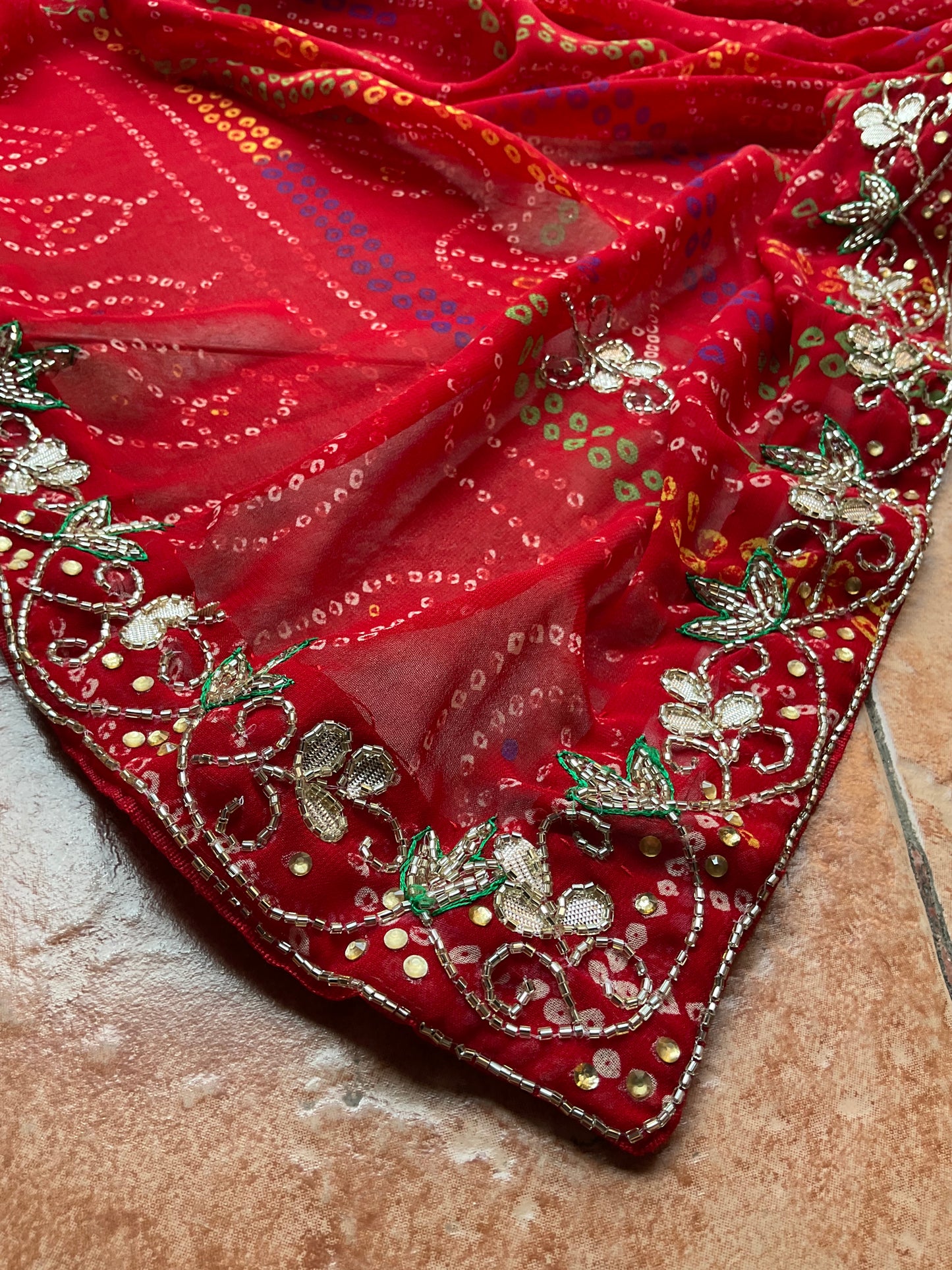 Designer georgette bandhez sarees