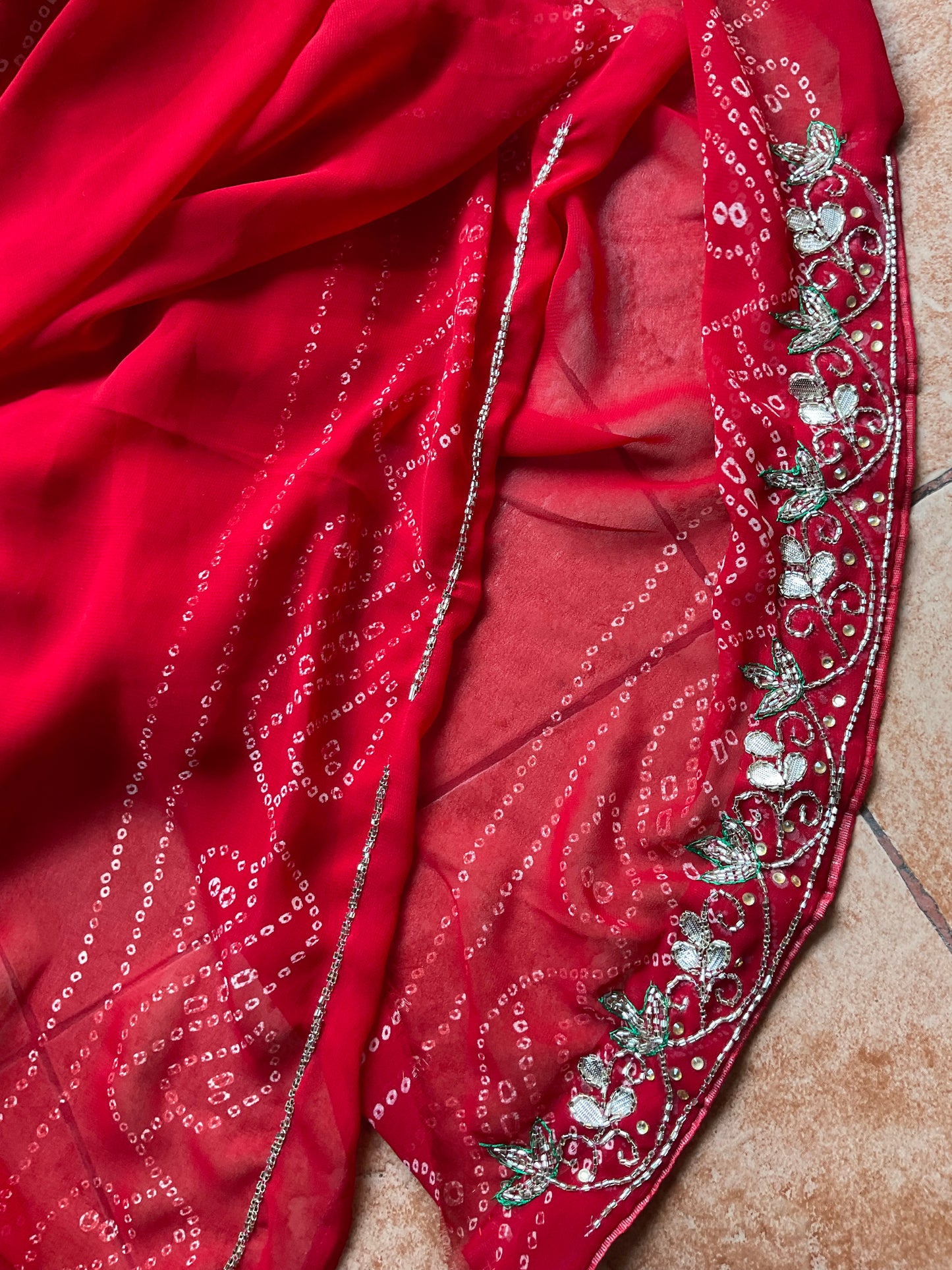 Designer georgette bandhez sarees