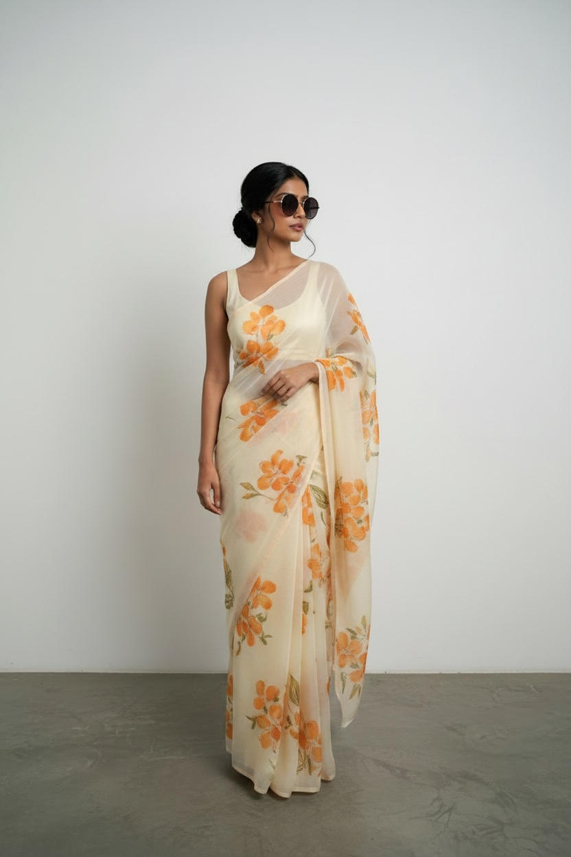 Pure chiffon sarees