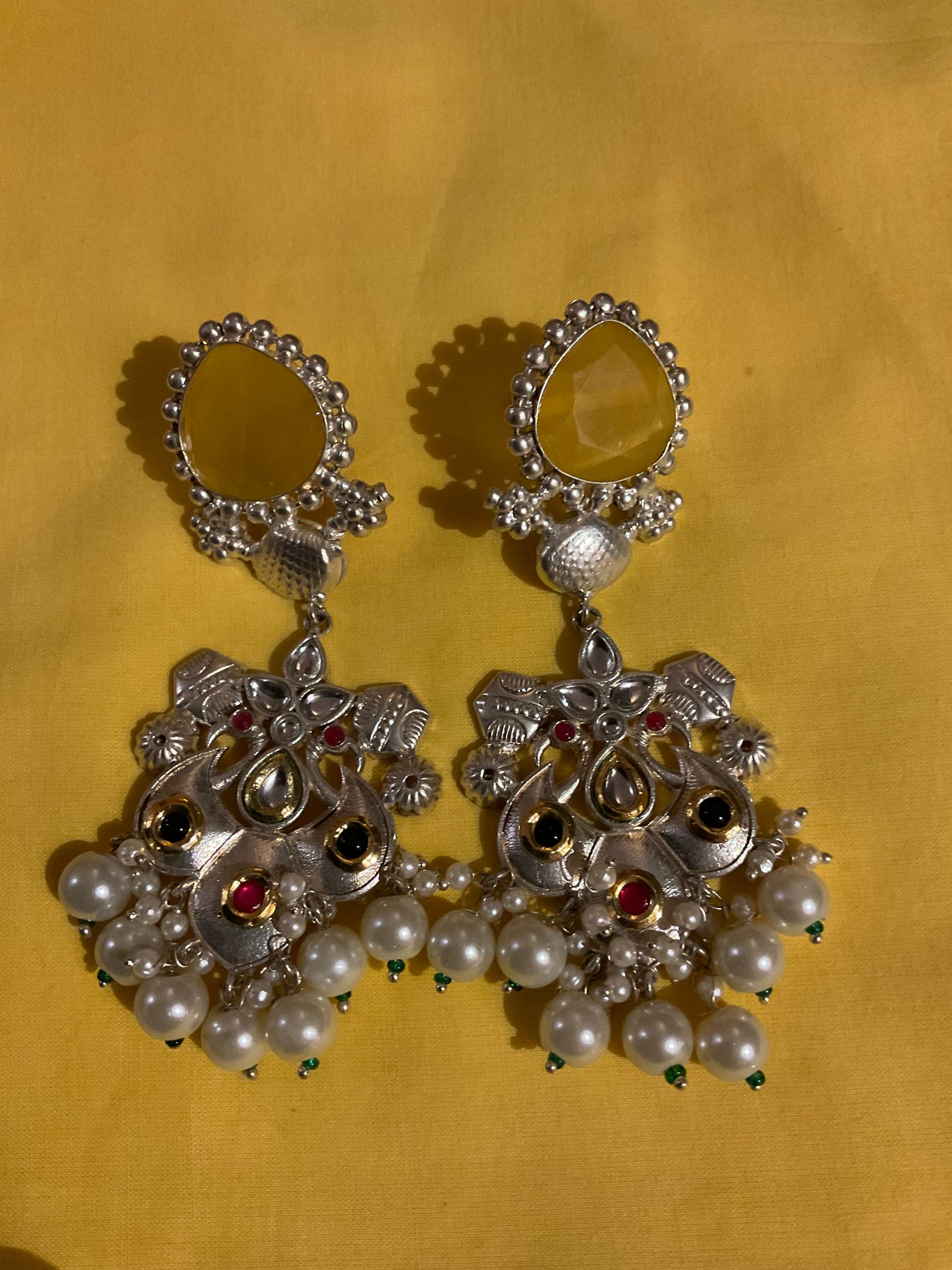 Silver thappa earrings