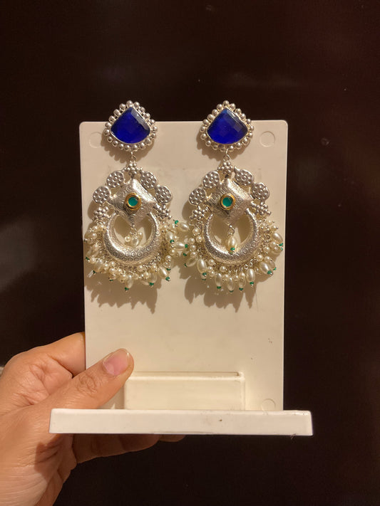 Silver thappa earrings