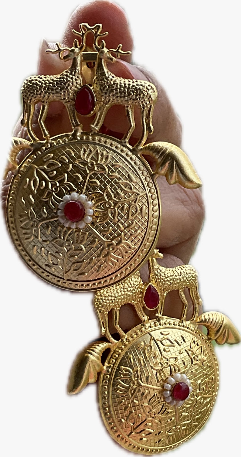 Golden thappa earrings