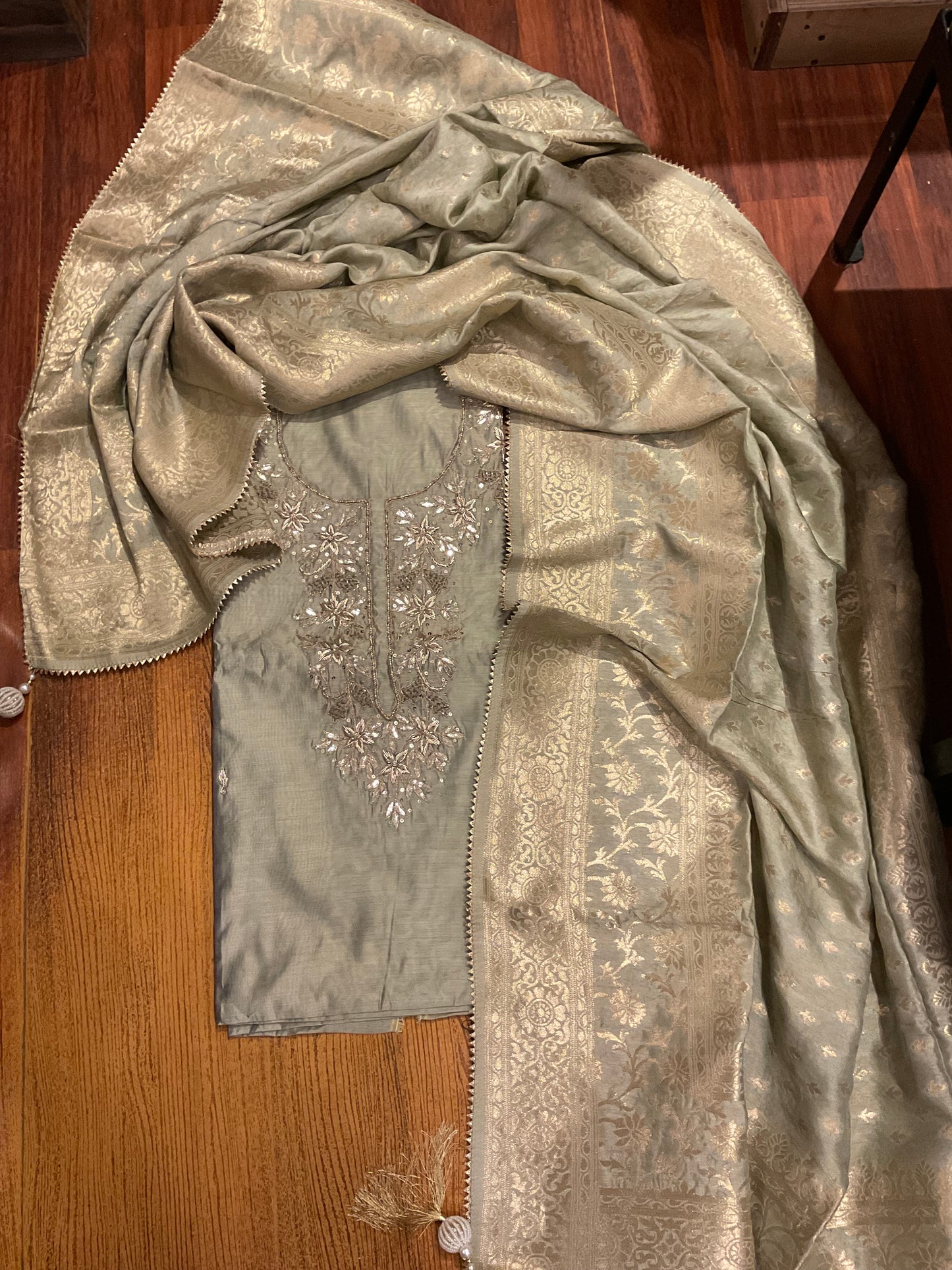 Handwork, silk suitS