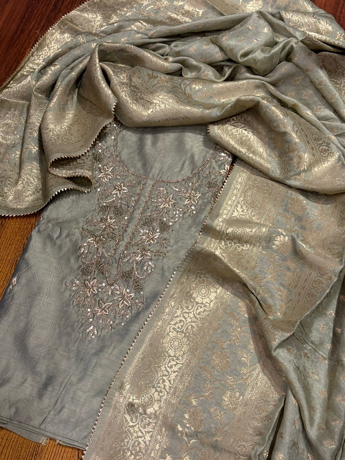 Handwork, silk suitS